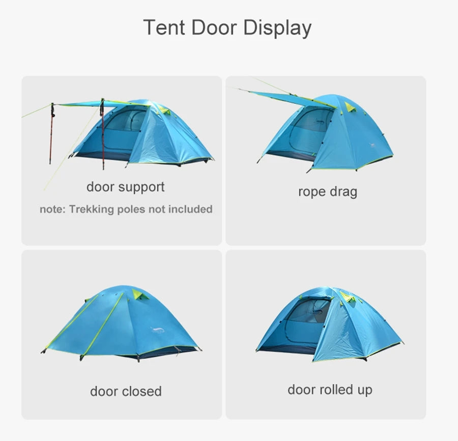 Desert Fox Camping Tents 1/2/3 Person Outdoor Lightweight Backpacking Tent Waterproof 3 Season Tent for Family Hiking Travelling