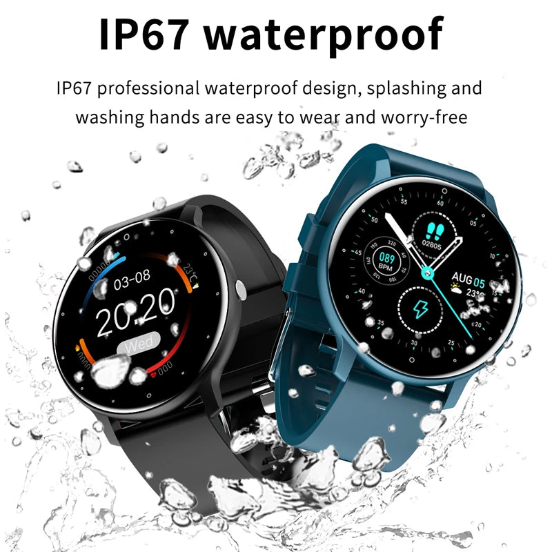 LIGE 2026 Smart watch Ladies Full touch Screen Sports Fitness watch IP67 waterproof Bluetooth For Android iOS Smart watch Female