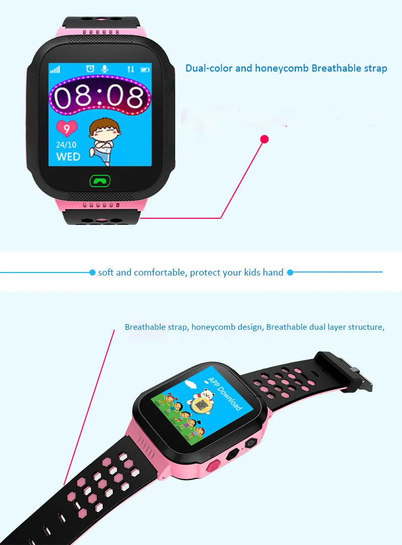 Kids Smart Watch SOS SIM Card Phone Watch – Q19 / A28 / Q88 / A16 IP67 Waterproof Camera LBS Tracker Gift for iOS Android - I YAN