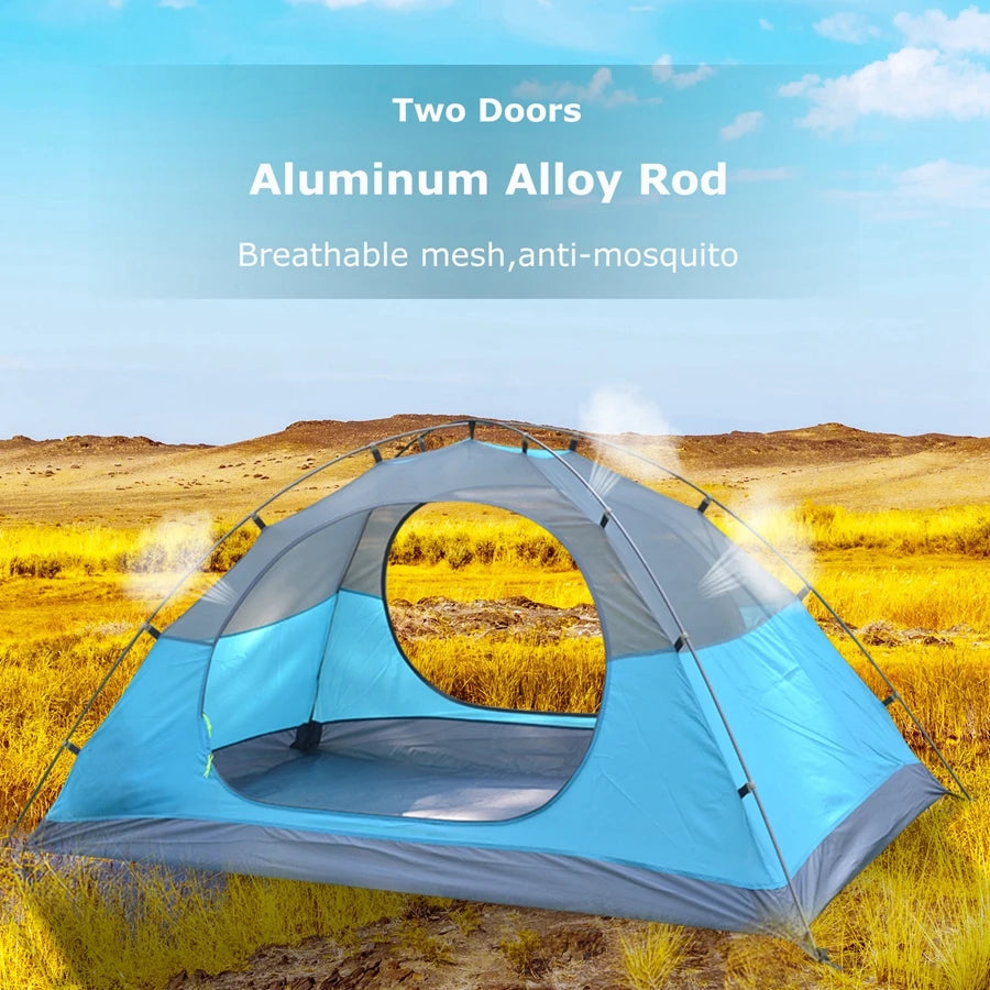 Desert Fox Camping Tents 1/2/3 Person Outdoor Lightweight Backpacking Tent Waterproof 3 Season Tent for Family Hiking Travelling