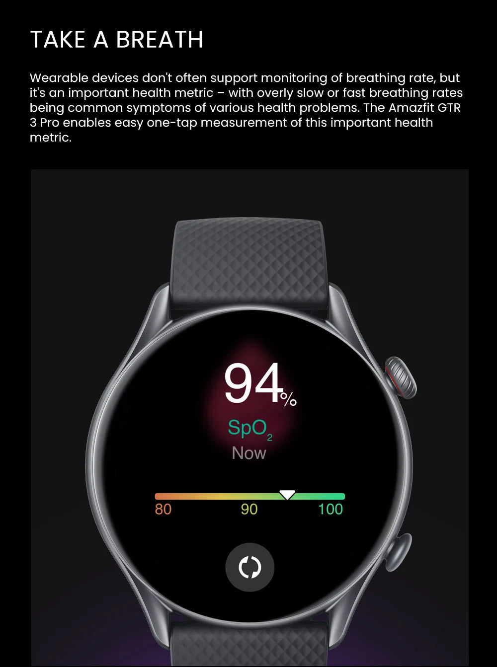 Amazfit GTR 3 Pro GTR3 Pro GTR-3 Pro 46mm Smartwatch AMOLED Display Zepp OS App 12-day Battery Life Watch  150+Sports Modes