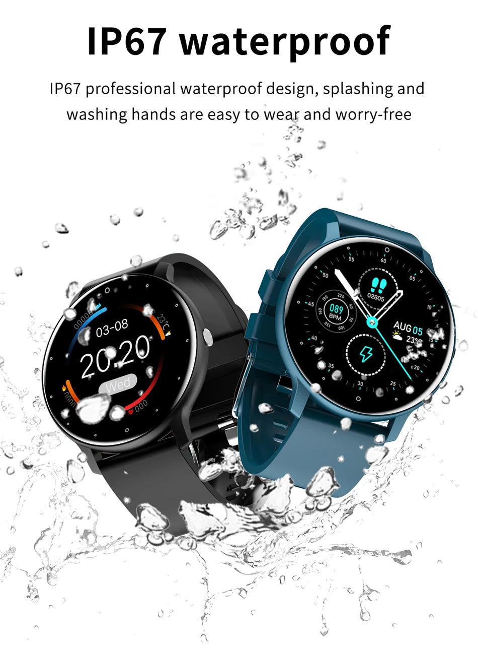 LIGE 2026 Smart watch Ladies Full touch Screen Sports Fitness watch IP67 waterproof Bluetooth For Android iOS Smart watch Female