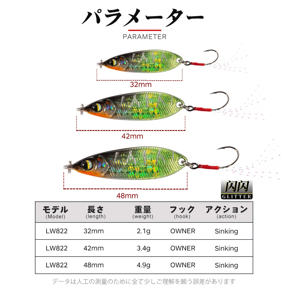 Hunthouse 2.1/3.4/4.9g Sinking Spoon Fishing Lure Trout Lure Small Metal Bait Rolling Spoons For Fishing Bass Trout Fish Tackle