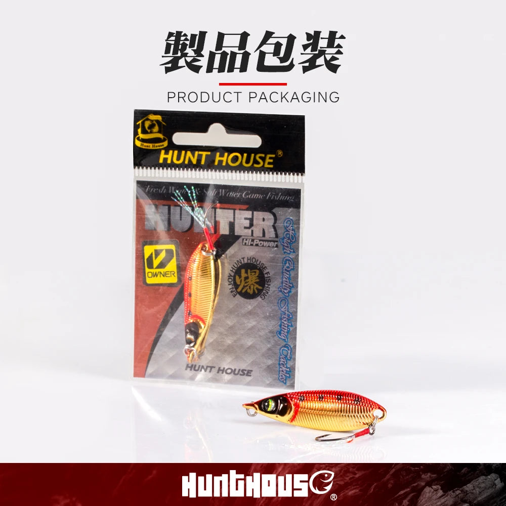 Hunthouse 2.1/3.4/4.9g Sinking Spoon Fishing Lure Trout Lure Small Metal Bait Rolling Spoons For Fishing Bass Trout Fish Tackle