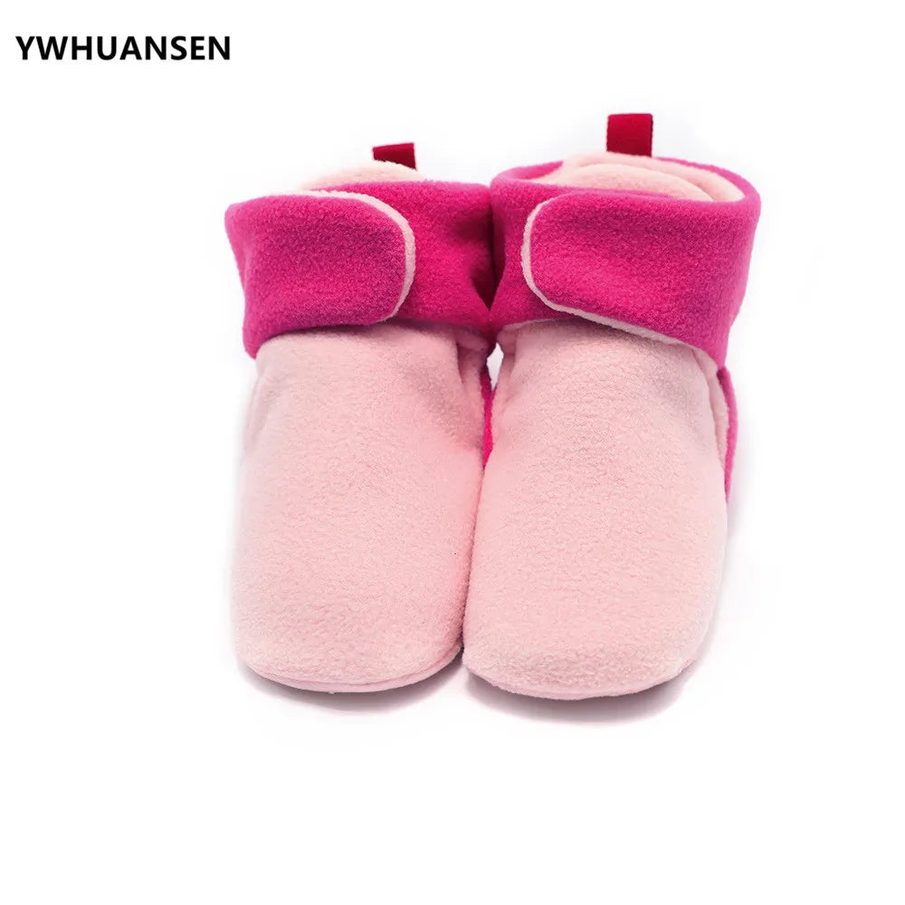 Unisex Baby Newborn Coral Fleece Bootie Winter Warm Infant Toddler Crib Shoes Girls Boys Floor First Walkers Boots