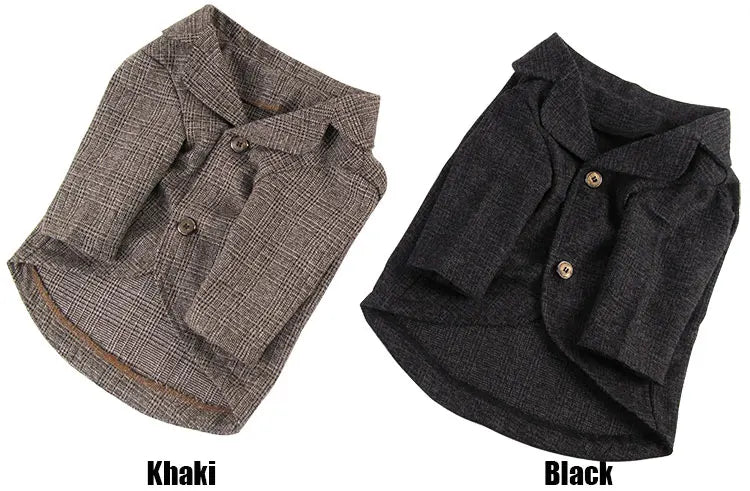 WANGUPET Sack Suit Woollen Coat and Vest Dog Clothes Wedding Party Suits For Small Dogs and Cat Pet Clothes Dog Coat Pet Costume