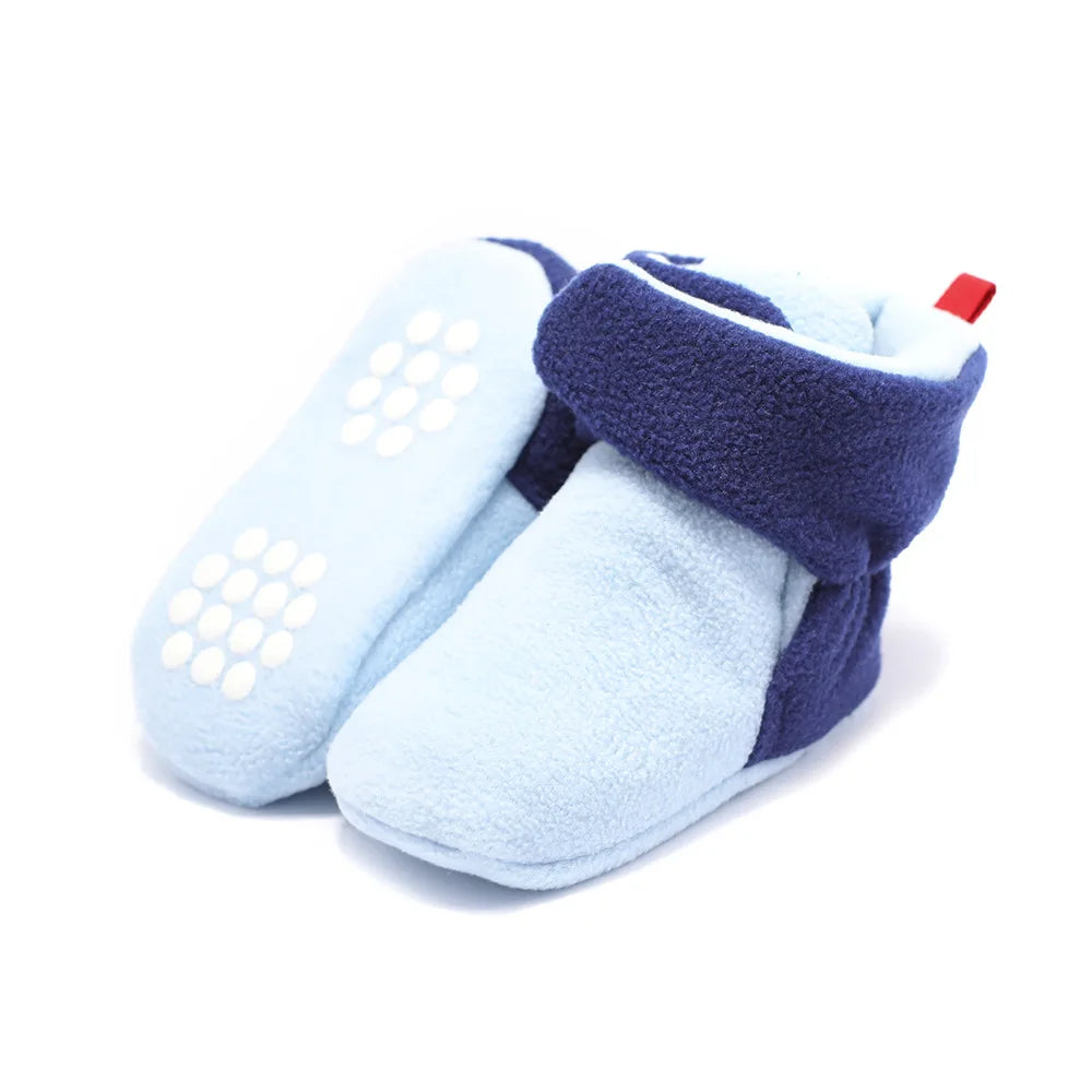 Unisex Baby Newborn Coral Fleece Bootie Winter Warm Infant Toddler Crib Shoes Girls Boys Floor First Walkers Boots