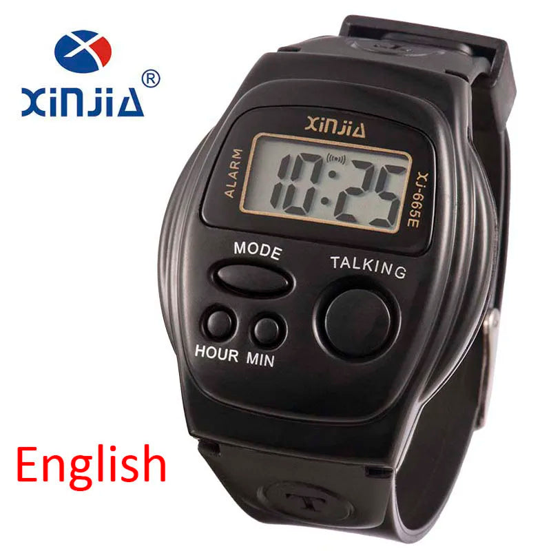 Old Men And Women Talking Watch Speak English Blind Electronic Digital Sports WristWatches For The Elder - I YAN
