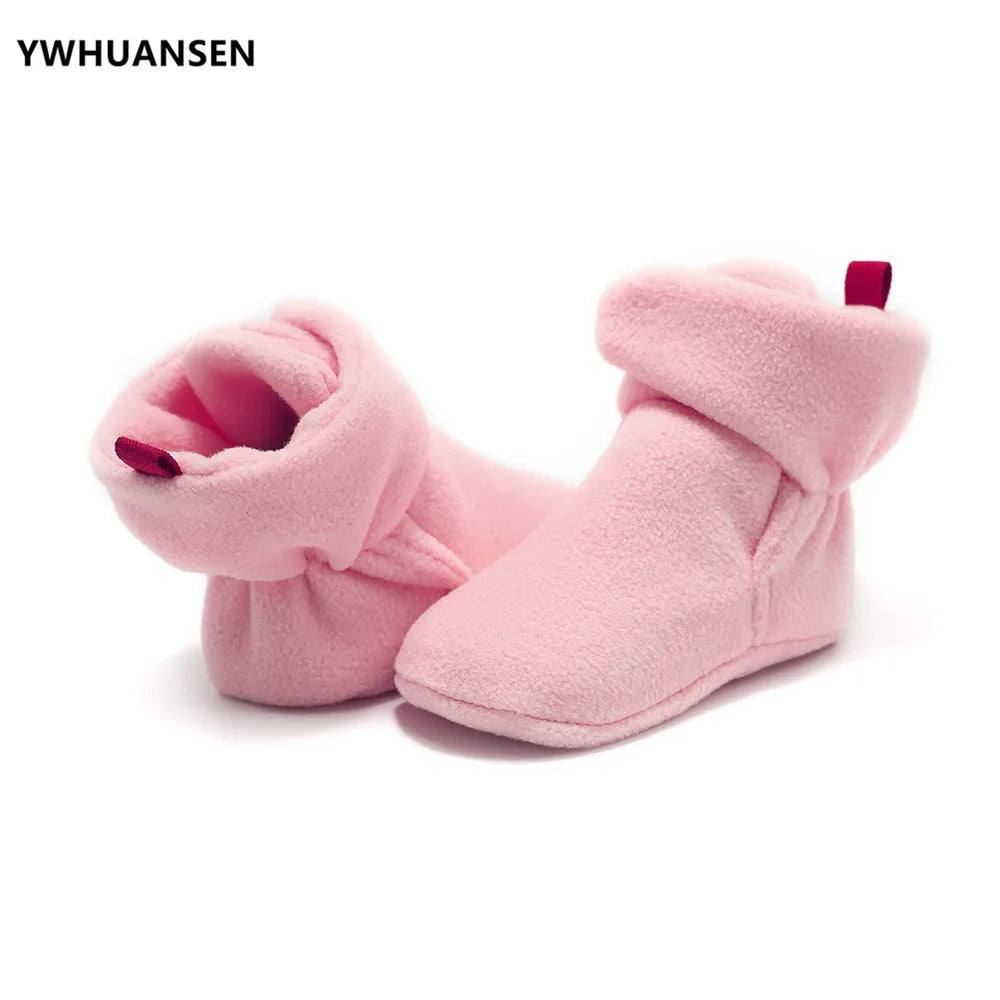Unisex Baby Newborn Coral Fleece Bootie Winter Warm Infant Toddler Crib Shoes Girls Boys Floor First Walkers Boots