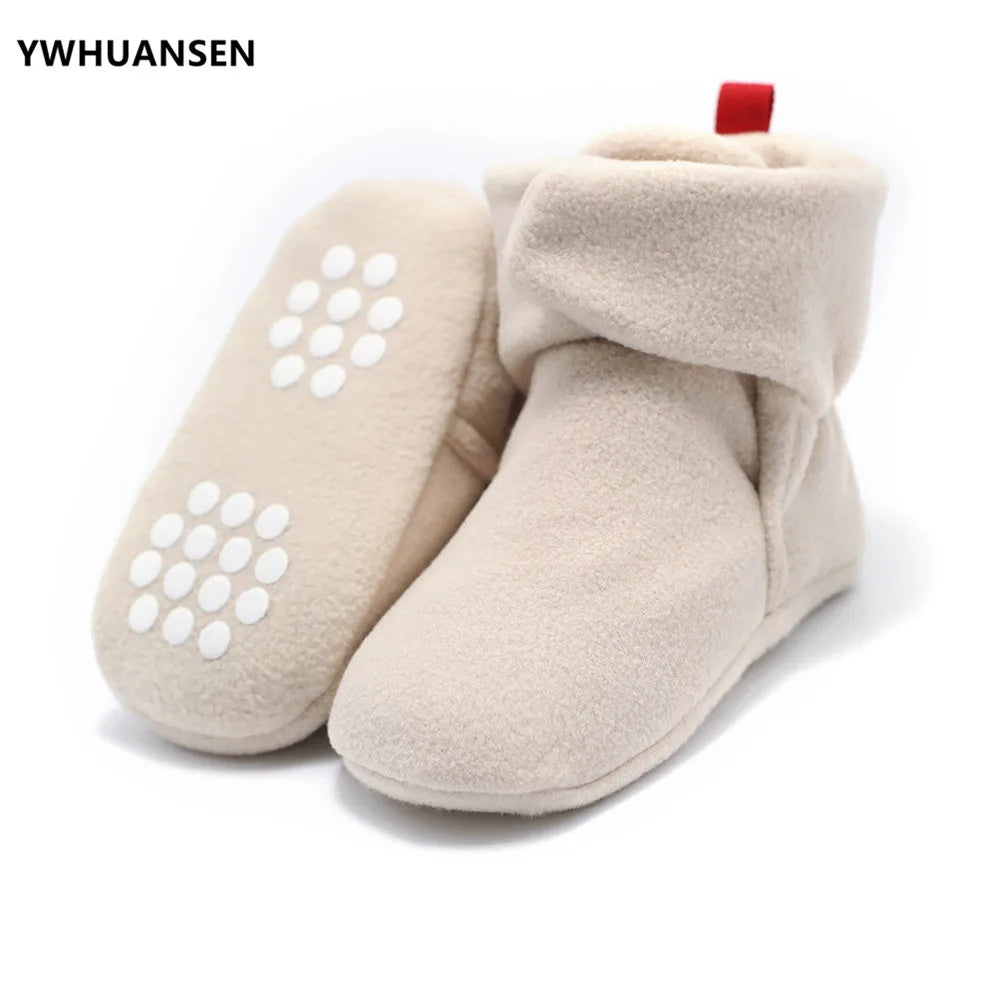 Unisex Baby Newborn Coral Fleece Bootie Winter Warm Infant Toddler Crib Shoes Girls Boys Floor First Walkers Boots