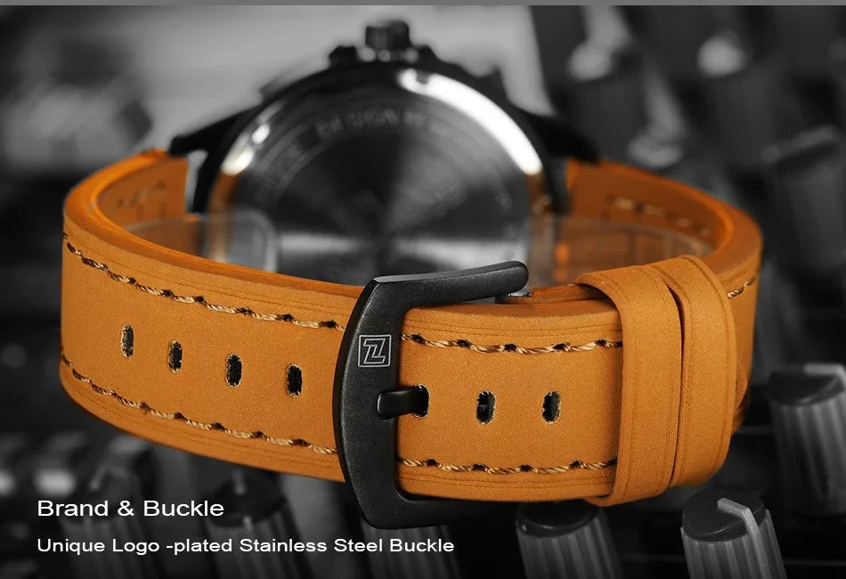 NAVIFORCE Luxury Brand Date Japan Movt Square Men Quartz Casual Watch Army Military Sports Watch Men Watches Male Leather Clock