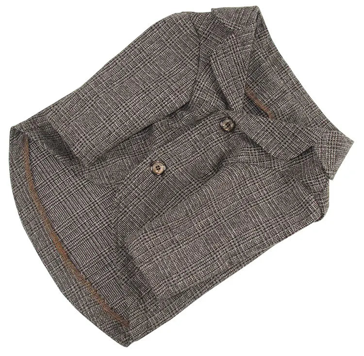 WANGUPET Sack Suit Woollen Coat and Vest Dog Clothes Wedding Party Suits For Small Dogs and Cat Pet Clothes Dog Coat Pet Costume