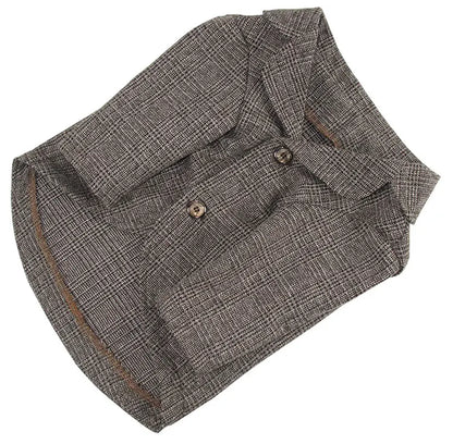 WANGUPET Sack Suit Woollen Coat and Vest Dog Clothes Wedding Party Suits For Small Dogs and Cat Pet Clothes Dog Coat Pet Costume