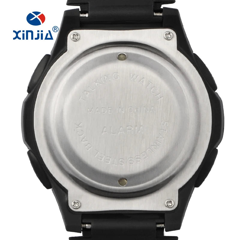 XINJIA New Talking Watch For Blind Men Women Casual Sport Digital Elderly Visially Impaired  Italian Arabic Russian Korean Time - I YAN