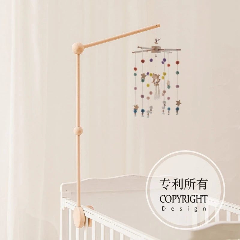 Boho Rainbow Baby Crib Mobile – Wooden Montessori Bed Bell for Newborns - I YAN