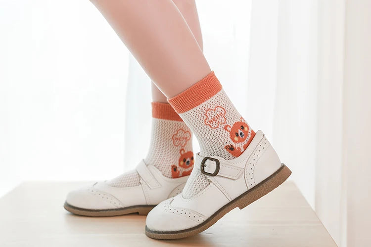 5Pairs/lot Summer Spring Baby Socks Cotton Animal Cartoon Cute Kids Socks Mesh Thin Lovely Colorful Socks