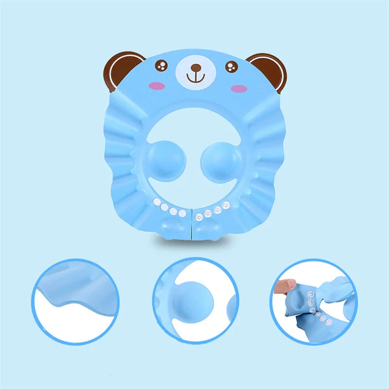 Baby Shower Cap – Adjustable Waterproof Shampoo Hat for Babies & Toddlers - I YAN
