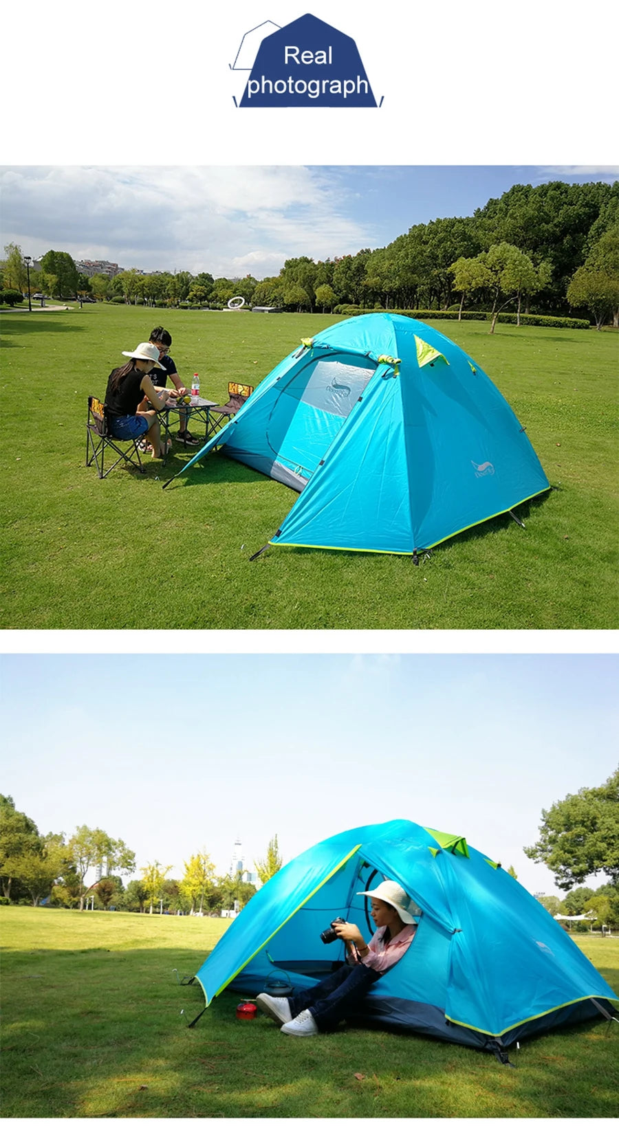 Desert Fox Camping Tents 1/2/3 Person Outdoor Lightweight Backpacking Tent Waterproof 3 Season Tent for Family Hiking Travelling