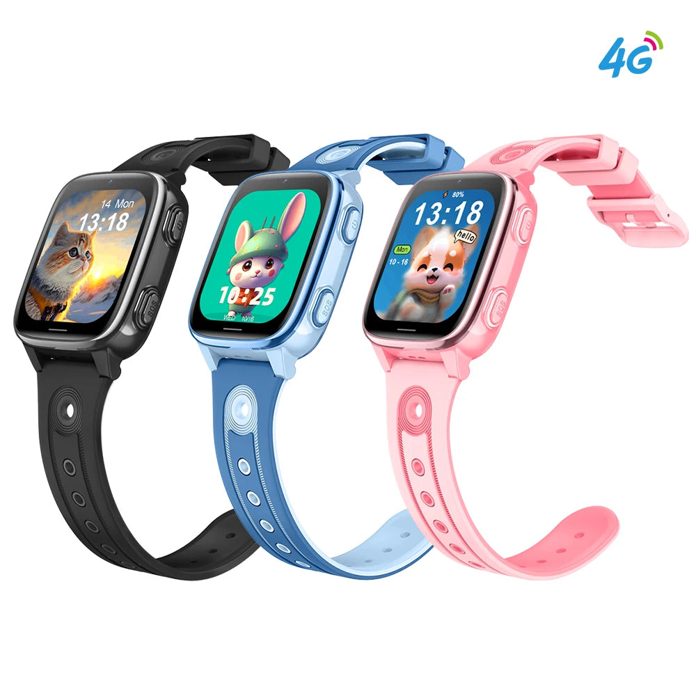 D51 Smartwatch Children SOS Button HD Video Call Class Mode LBS+WIFI Positioning 1.83inch Screen 4G Kids Smart Watch