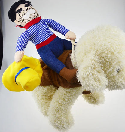Pet Costume Dog Costume Pet Suit Cowboy Rider Style Dog Carrying Costume for Small Medium Large Dogs  Halloween Clothes