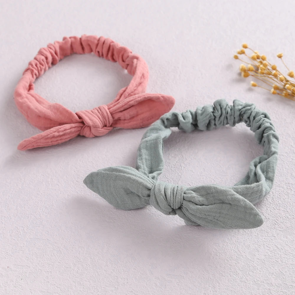 1Pcs Newborn Baby Headband For Girls Elastic Knit Children Turban Baby Bows Soft Nylon Kids Headwear Hair Accessories 32 Colors
