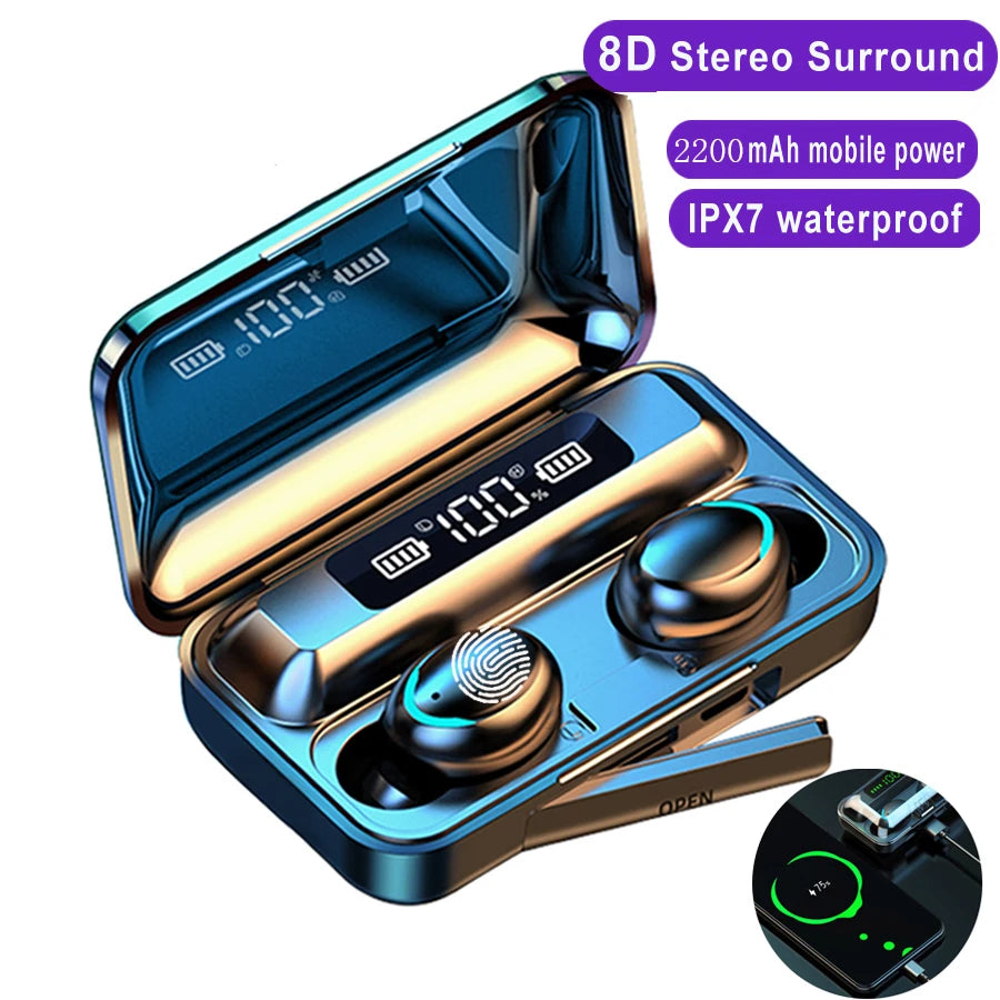 Earphone Headset Tws Earphone F9 Cheap Wireless Headphones Airbuds Wireless Earbuds Universal Earphone