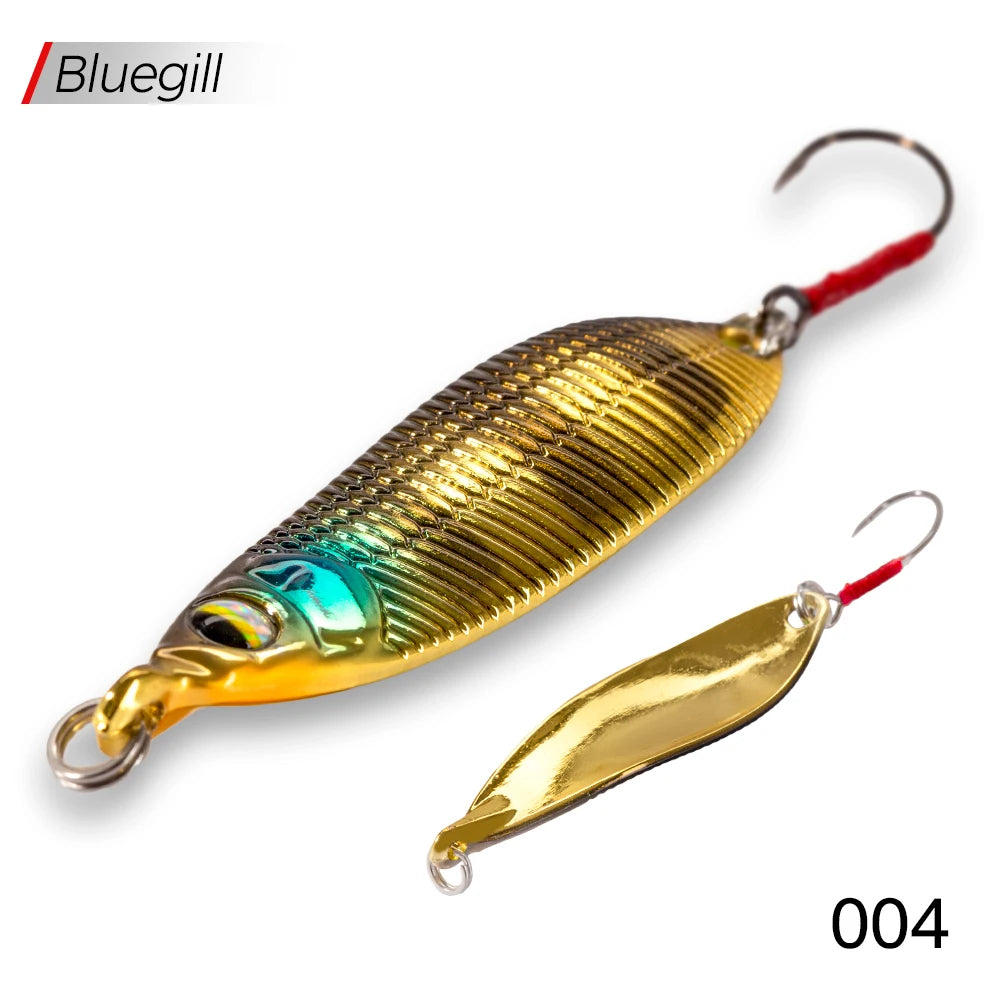 Hunthouse 2.1/3.4/4.9g Sinking Spoon Fishing Lure Trout Lure Small Metal Bait Rolling Spoons For Fishing Bass Trout Fish Tackle