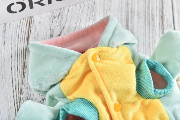 Green Happy Turtle Halloween Pet Dog Clothing For Small Puppy Cat Hood Two Legs Winter Warm Doggie Outfit Hoodie Apparel Jackets