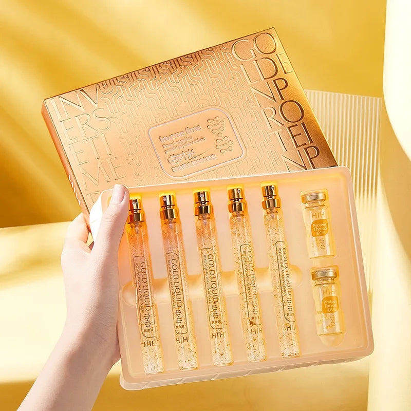 Face Lift d Silk Fbroin Line Carving Absorbable Radar Thread No Needle Collagen Facial Lift Hyaluronic Tightening Care