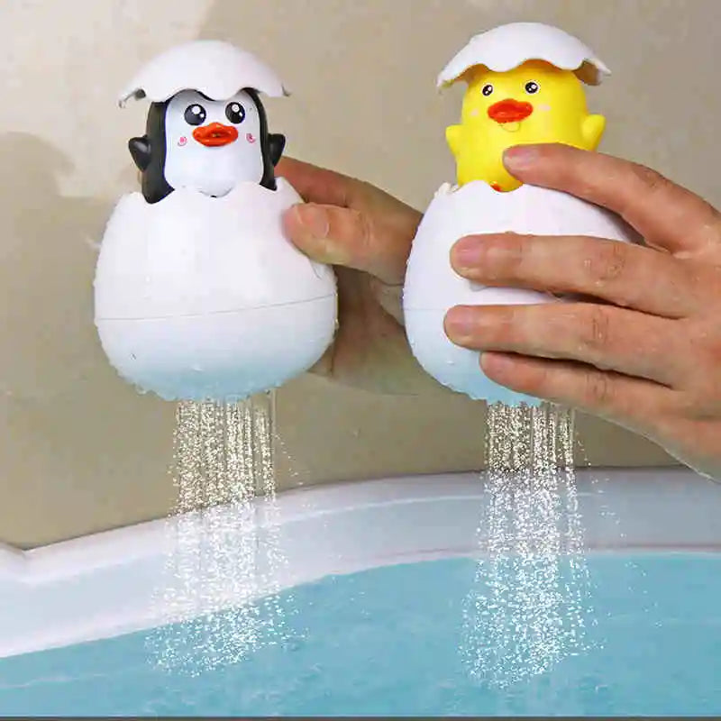 Cute duck and penguin baby bath toy from I YAN, water spray sprinkler for kids, colorful and fun for bath time enjoyment