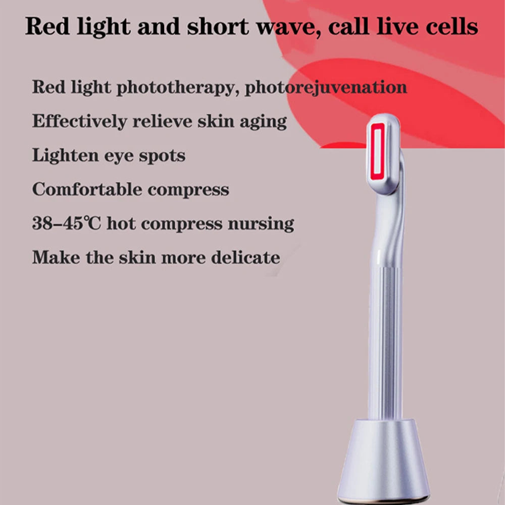 4in1 Eye Facial Massage  EMS Heating Red Light Therapy Vibration Lift Skin Rejuvenation  Eye Massager Magic Wand
