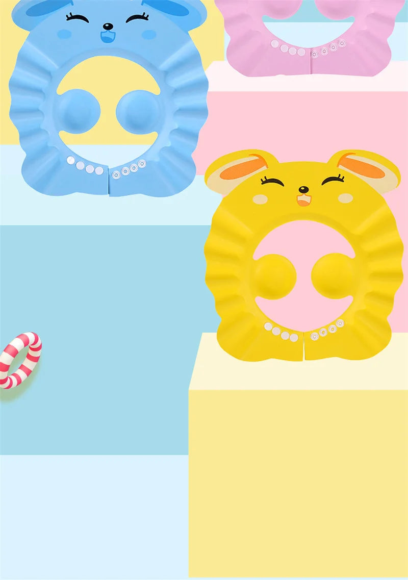 Baby Shower Cap – Adjustable Waterproof Shampoo Hat for Babies & Toddlers - I YAN