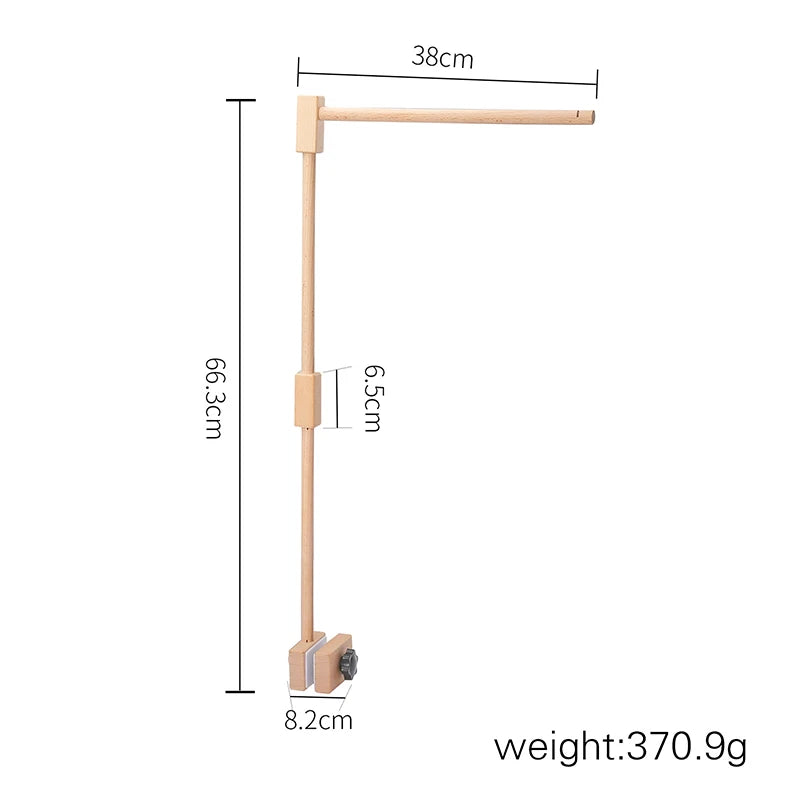 Boho Rainbow Baby Crib Mobile – Wooden Montessori Bed Bell for Newborns - I YAN