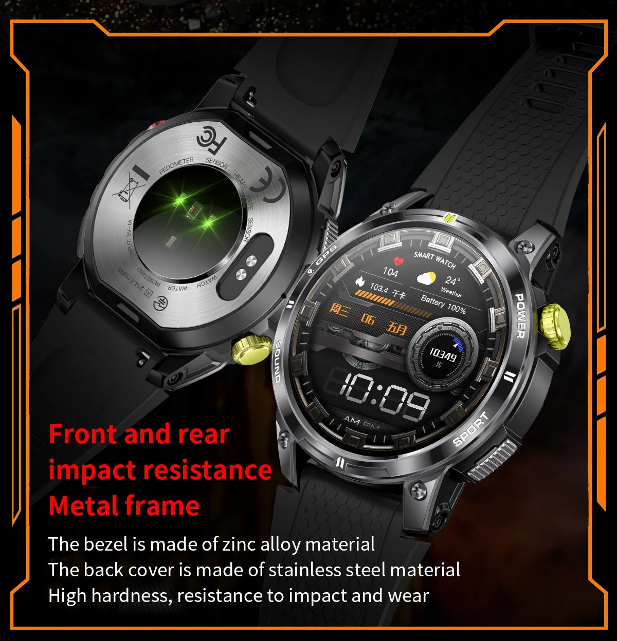 VALDUS Supports Incoming Call Notification IP68 NX18 Pro Smartwatch 1.508 Inch AMOLED Screen Heart Rate Monitoring Smart Watch
