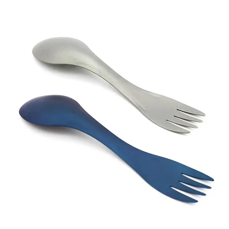 Titanium Spork Spoon Ultralight Cookware for Outdoor Camping Picnic Accessories Portable Hiking Travel 2 in 1 Tableware M5Z1