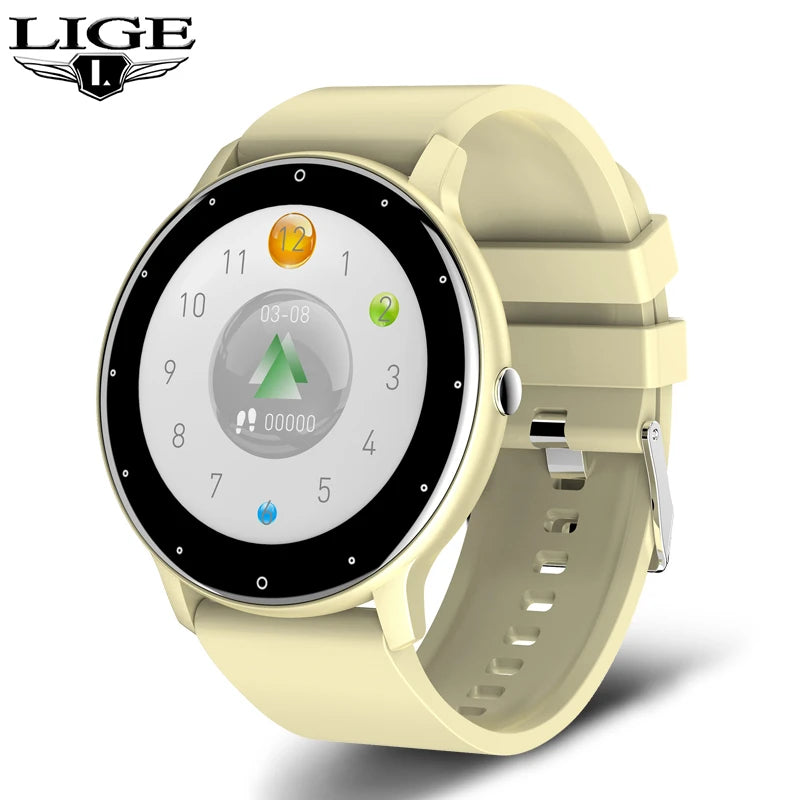 LIGE 2026 Smart watch Ladies Full touch Screen Sports Fitness watch IP67 waterproof Bluetooth For Android iOS Smart watch Female