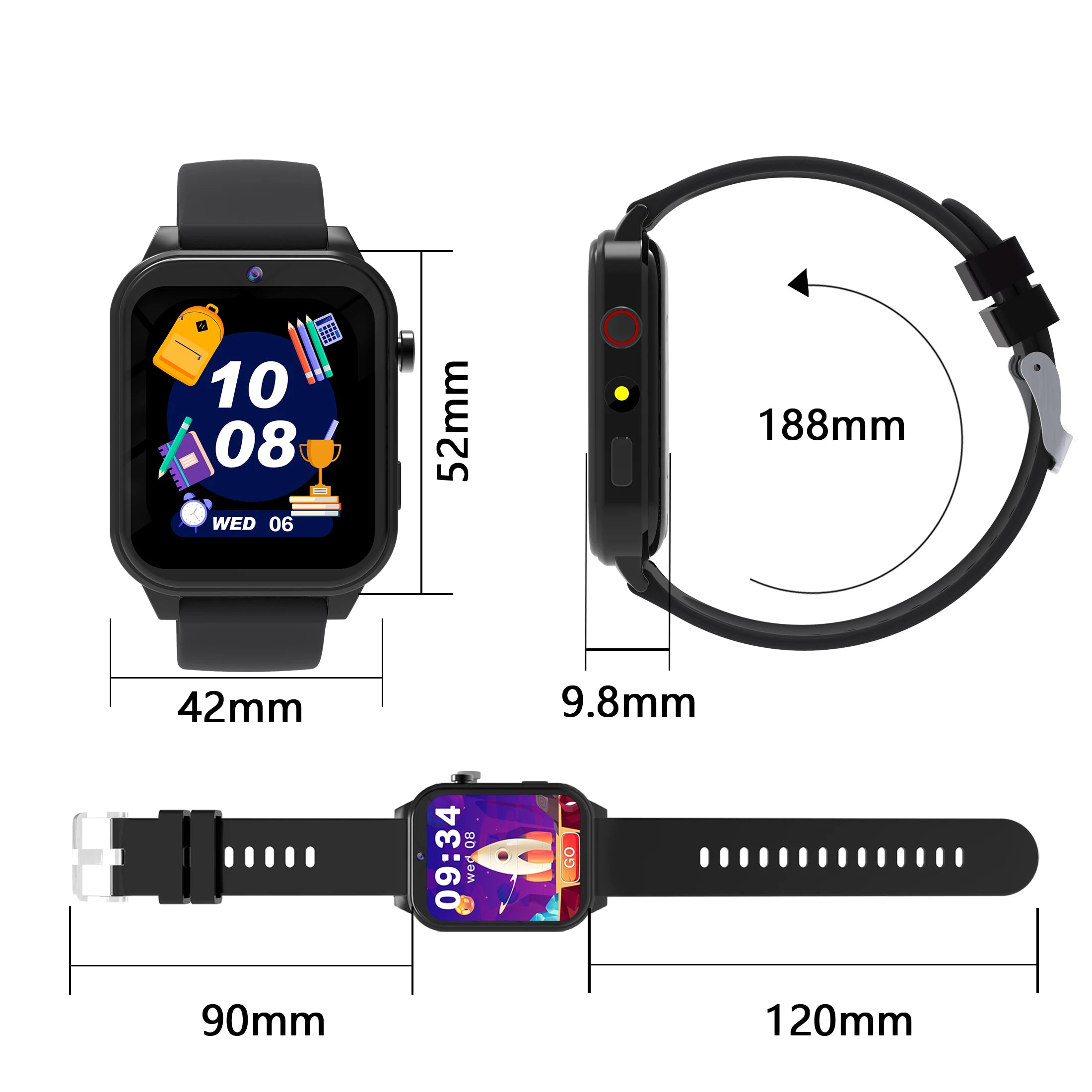 Children Sim Card LBS SOS T6 Game Smartwatch Reloj Inteligente Kids Smart Watch Kids Q12