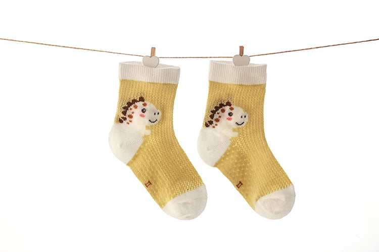 5Pairs/lot Summer Spring Baby Socks Cotton Animal Cartoon Cute Kids Socks Mesh Thin Lovely Colorful Socks