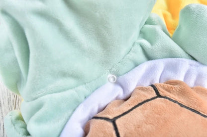 Green Happy Turtle Halloween Pet Dog Clothing For Small Puppy Cat Hood Two Legs Winter Warm Doggie Outfit Hoodie Apparel Jackets