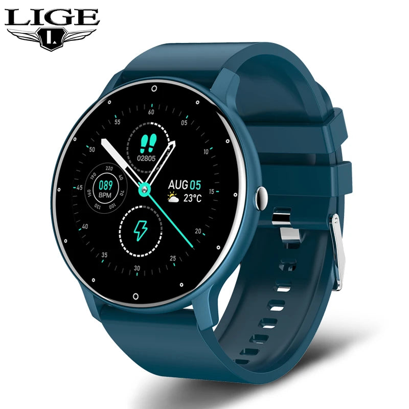 LIGE 2026 Smart watch Ladies Full touch Screen Sports Fitness watch IP67 waterproof Bluetooth For Android iOS Smart watch Female