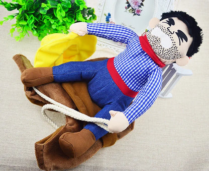 Pet Costume Dog Costume Pet Suit Cowboy Rider Style Dog Carrying Costume for Small Medium Large Dogs  Halloween Clothes