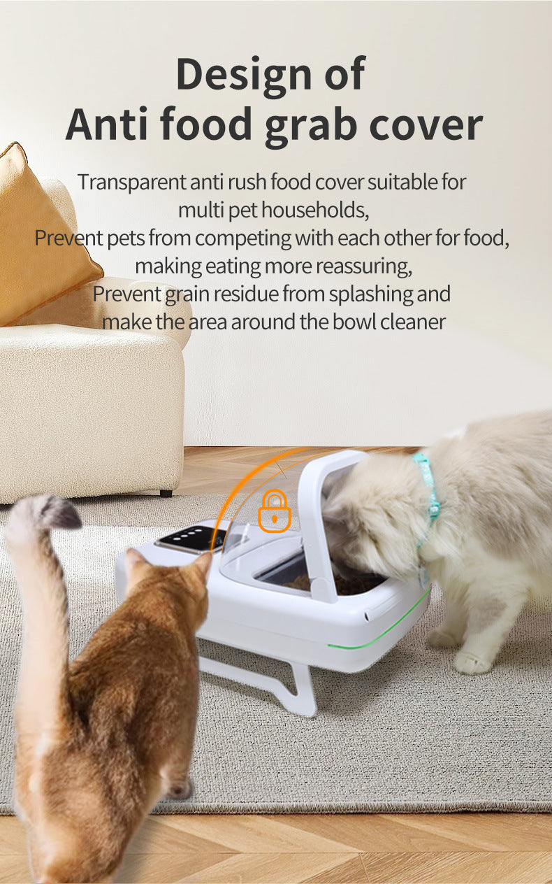 Smart Chip-Sensing Auto Pet Feeder – WiFi, Timed & Anti-Theft | Cats & Dogs
