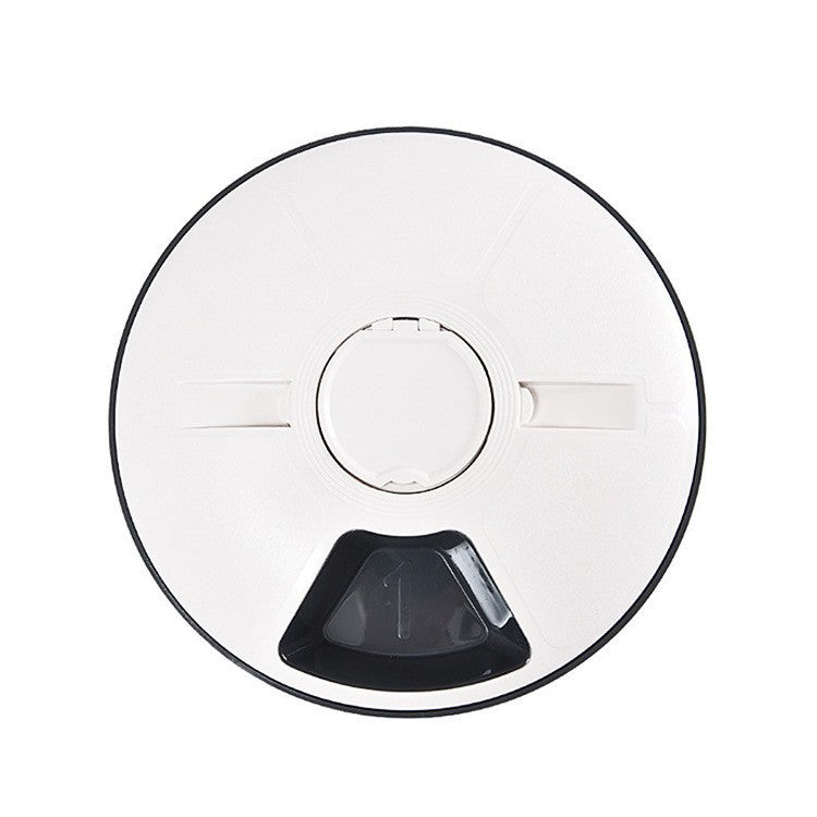 6-Meal Automatic Pet Feeder with Voice Recorder & Digital Timer Dry Wet Food Compatible for Dogs Cats