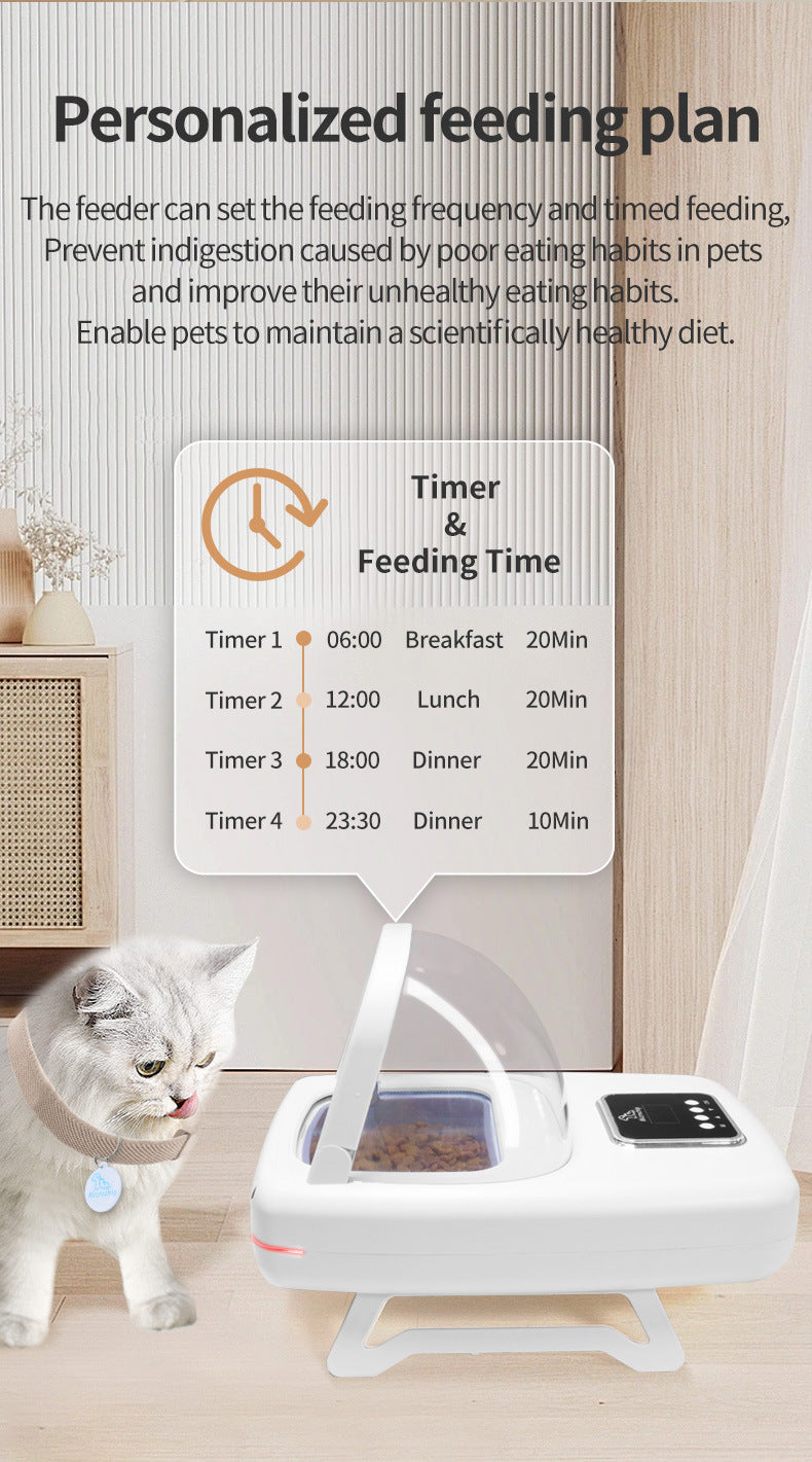 Smart Chip-Sensing Auto Pet Feeder – WiFi, Timed & Anti-Theft | Cats & Dogs