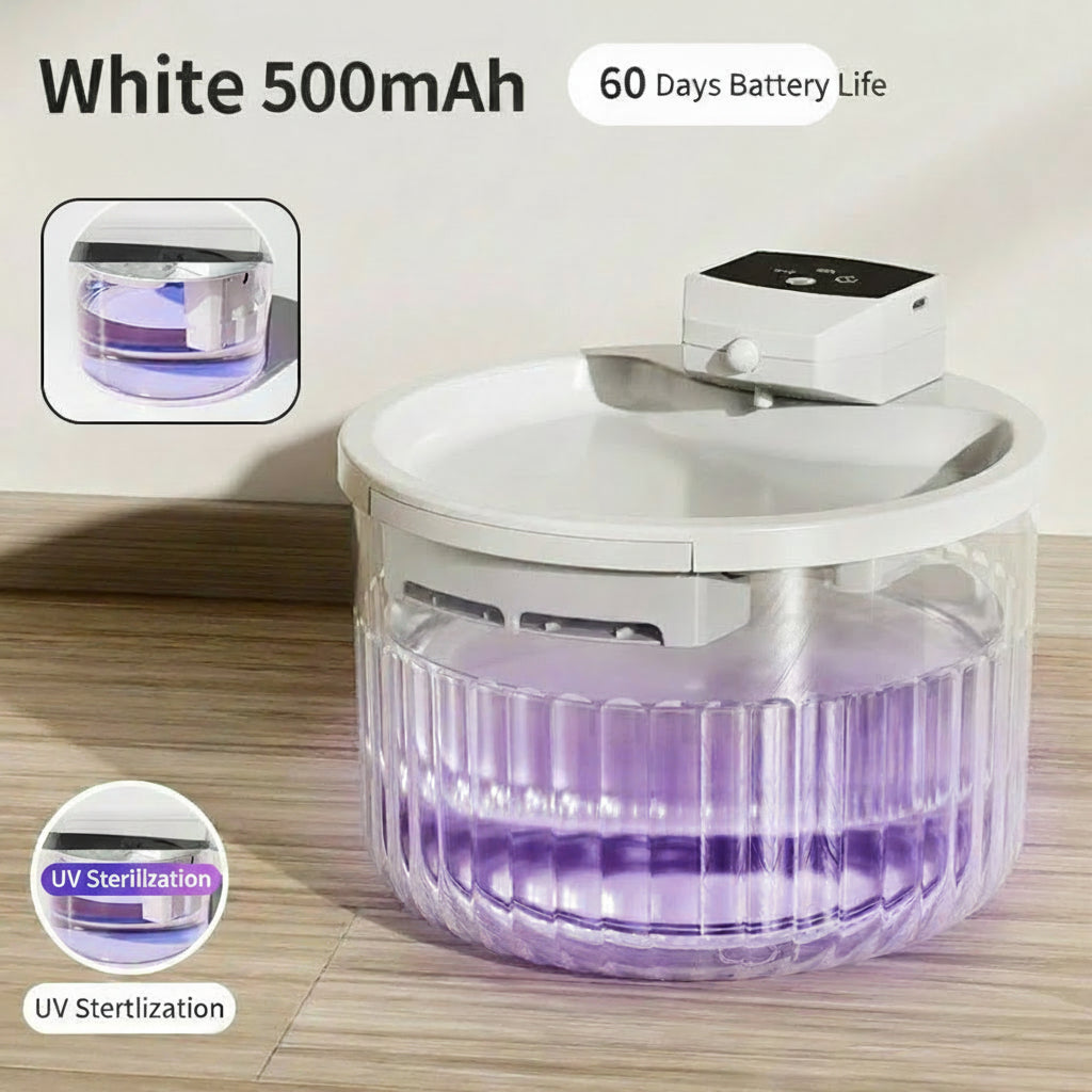 3L Large Capacity | Stainless Steel | Circulating Filter | Ultra-Quiet Sensor Water Drinker | Suitable for Cats and Dogs
