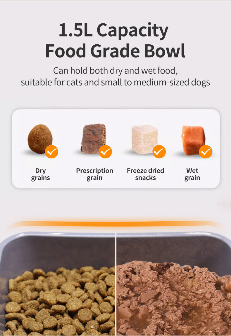 Smart Chip-Sensing Auto Pet Feeder – WiFi, Timed & Anti-Theft | Cats & Dogs