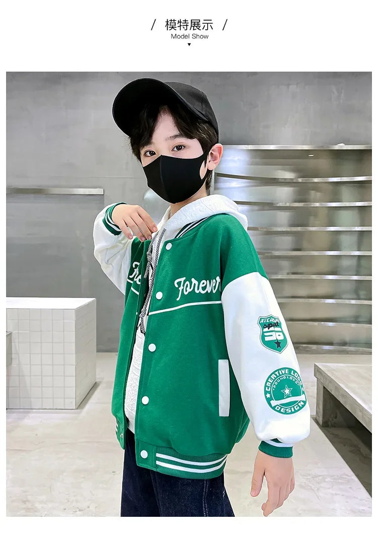 Autumn Jacket Baseball Suit Clothes for Teen Quilted Coats Cotton Jacket Children's Bomber Tiny Kids Jackets Girl Boy