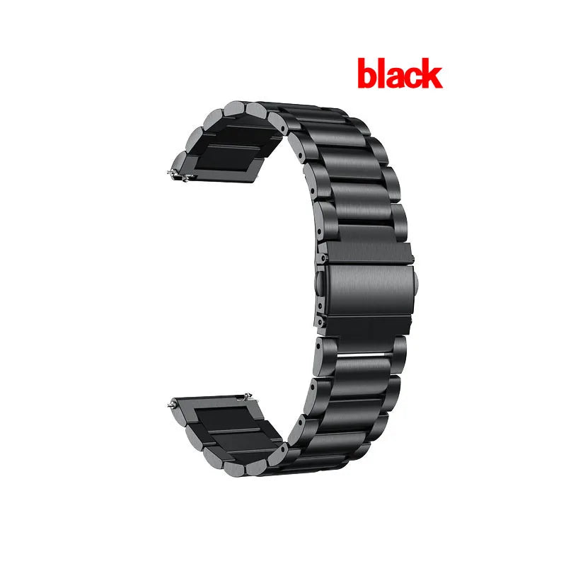 20mm 22mm WatchBand For Amazfit Active/GTS 2/3/4 Mini Strap GTR 2/3/4 42 47mm stainless steel Bracelet For Amazfit Bip 3 5 Band