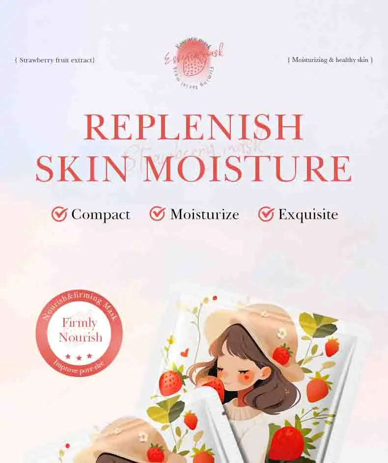 10pcs SADOER Fruits Facial Masks for Face Moisturizing Brightening Firming Hydrating Face Mask Beauty Facial Skin Care Products