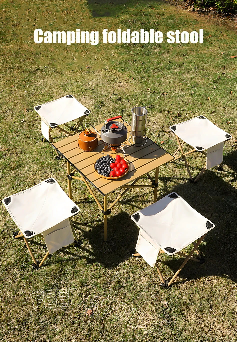 Outdoor Portable Folding Stool Camping Collapsible Foot Stool Hiking Beach Travel Picnic Fishing Seat Tools Ultralight Picnic